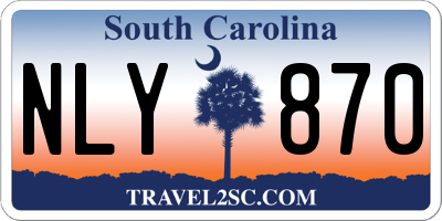 SC license plate NLY870