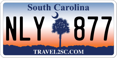 SC license plate NLY877