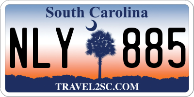 SC license plate NLY885