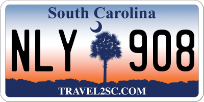 SC license plate NLY908