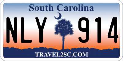 SC license plate NLY914
