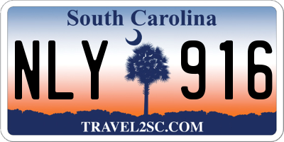 SC license plate NLY916