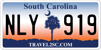 SC license plate NLY919