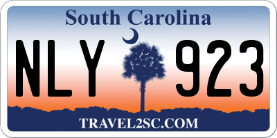 SC license plate NLY923