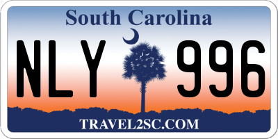 SC license plate NLY996