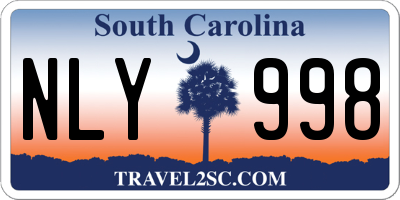 SC license plate NLY998