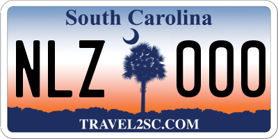SC license plate NLZ000