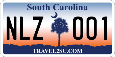 SC license plate NLZ001