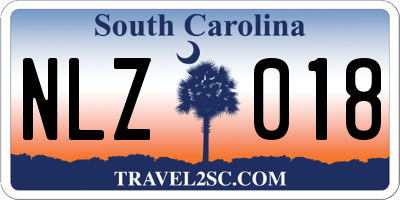 SC license plate NLZ018