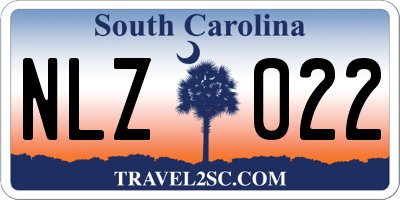 SC license plate NLZ022