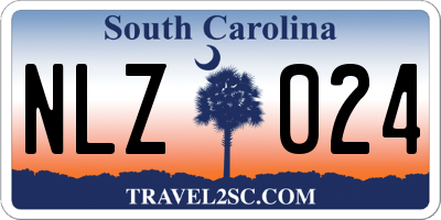 SC license plate NLZ024