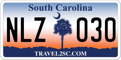 SC license plate NLZ030