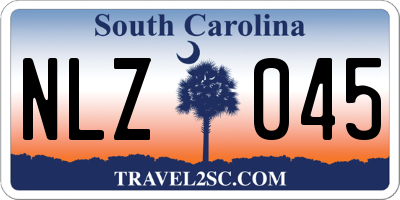 SC license plate NLZ045