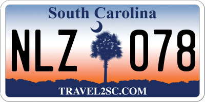 SC license plate NLZ078
