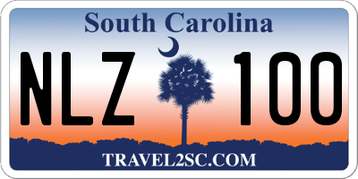 SC license plate NLZ100