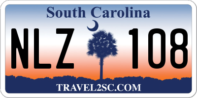 SC license plate NLZ108