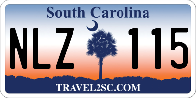SC license plate NLZ115