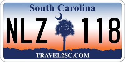SC license plate NLZ118