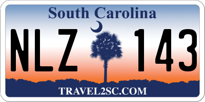 SC license plate NLZ143