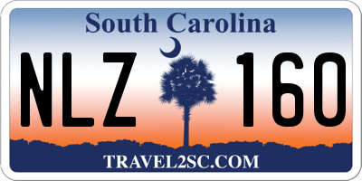 SC license plate NLZ160