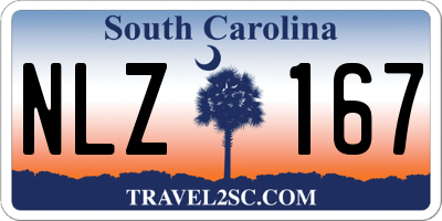SC license plate NLZ167