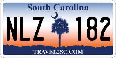 SC license plate NLZ182