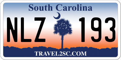 SC license plate NLZ193