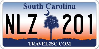 SC license plate NLZ201