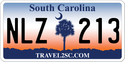 SC license plate NLZ213