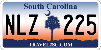 SC license plate NLZ225