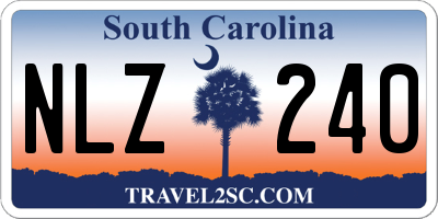 SC license plate NLZ240