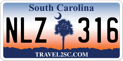 SC license plate NLZ316