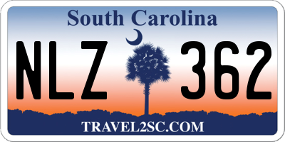 SC license plate NLZ362