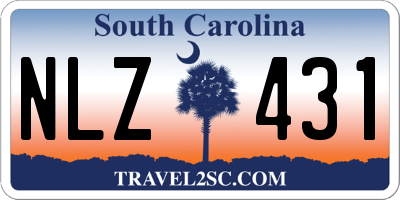 SC license plate NLZ431