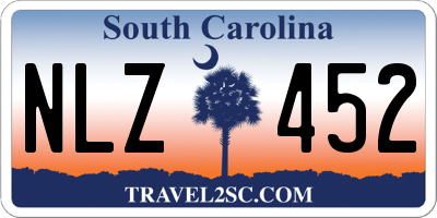 SC license plate NLZ452