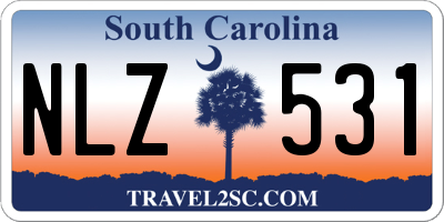 SC license plate NLZ531