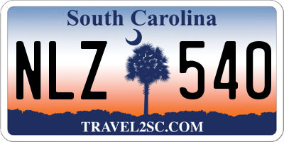 SC license plate NLZ540
