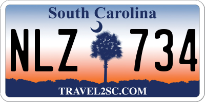 SC license plate NLZ734