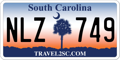 SC license plate NLZ749