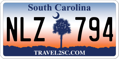 SC license plate NLZ794