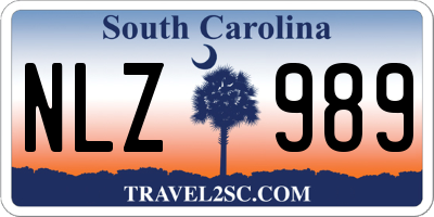 SC license plate NLZ989