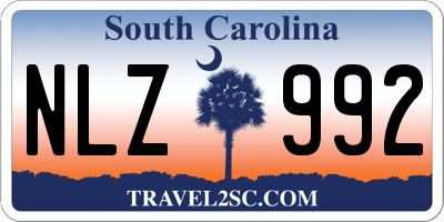 SC license plate NLZ992
