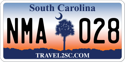 SC license plate NMA028