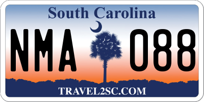 SC license plate NMA088
