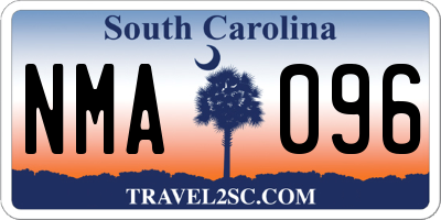 SC license plate NMA096