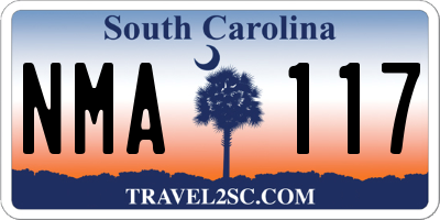 SC license plate NMA117