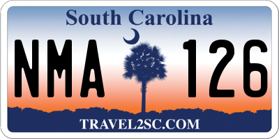SC license plate NMA126