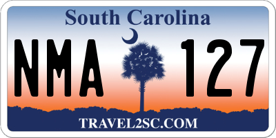 SC license plate NMA127