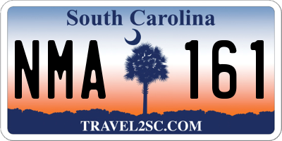 SC license plate NMA161