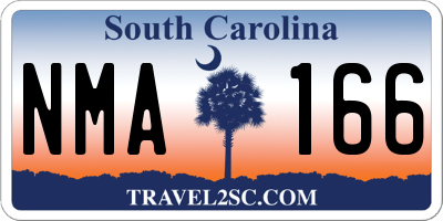 SC license plate NMA166